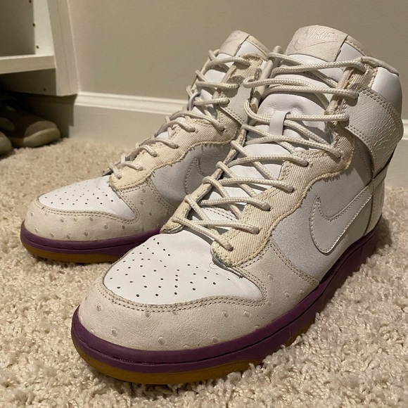 Nike Dunk High SB MITA Japan Purple White Gum 9 Black Ostrich Denim Snake 2007 - Picture 2 of 8
